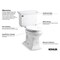 Kohler Memoirs 1.28 Gpf Tank With Right-Hand 4434-RA-0 - alternate 2